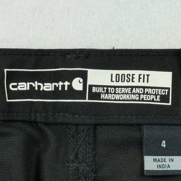 Carhartt Women's Rugged Flex Black Canvas Work Shorts Size 4 NWT 10" Inseam - Picture 5 of 11